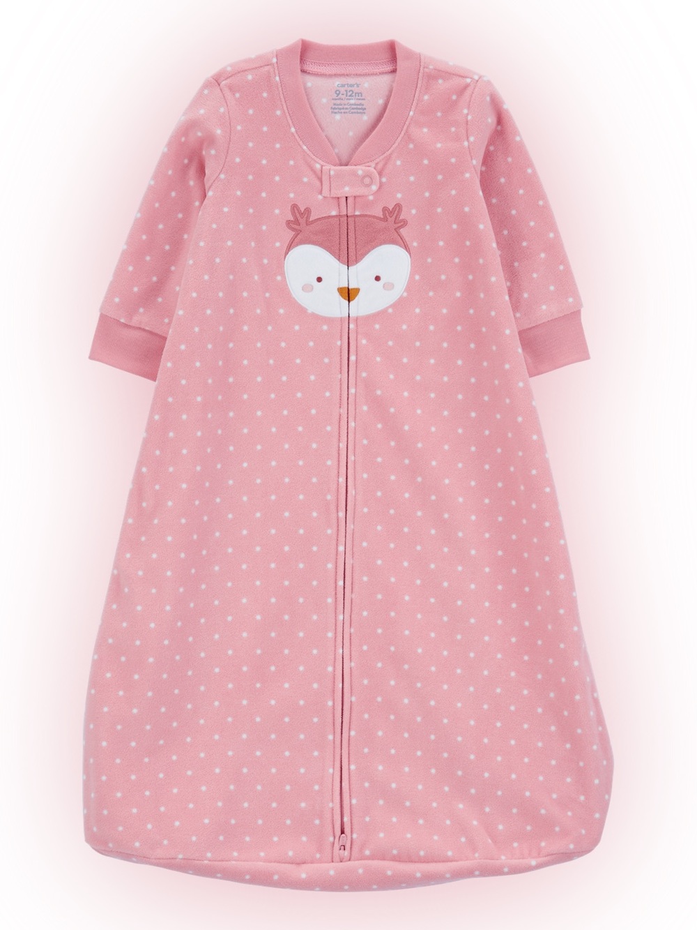 Infant Pink Deer Sleep sack - Cozy Polka Dot Pajamas